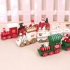 Lovely Christmas Decoration for Home Little Train Wooden Train Decor Christmas Ornaments New Year Supplies
