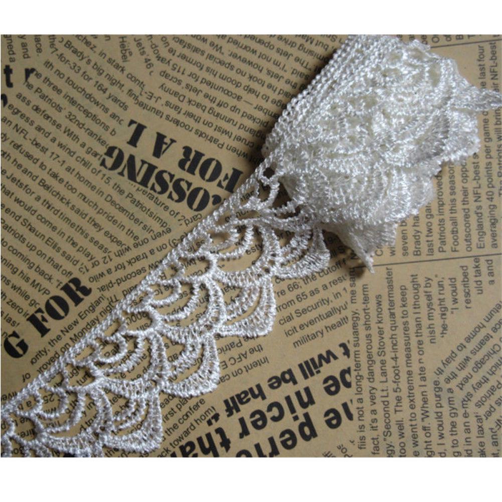 3 Yards Craft DIY Embroidered Bridal Dress Lace Trim Ribbon Wedding