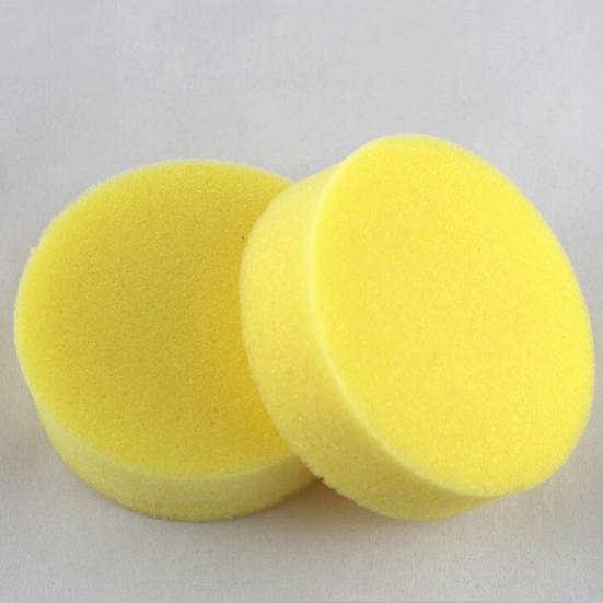 1Pc/12Pcs Waxing Sponge Porous Effortless High Density Super Soft Hand Tool Car Cleaning Durable Yellow Car Polish Wax Applicator Pad for Car