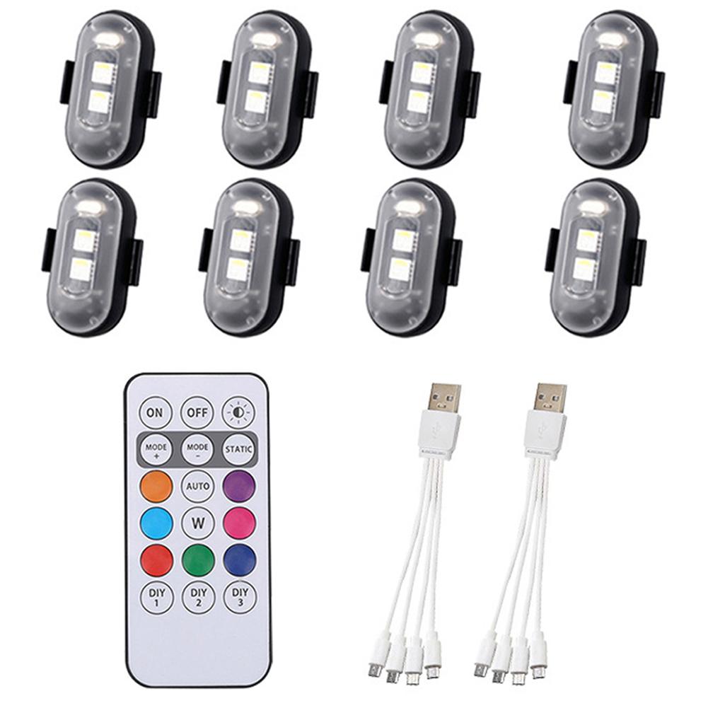 RGB LED Motorcycle Strobe Lights Signal Light LED Flash Position Wireless Light Aircraft Airplane Helicopter Warning Lights