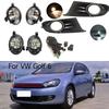 for VW MK6 Golf 6 IV Cabriolet LED Fog Lights Fog Lamp Cover Grill Bezel Frame Halogen Driving Lamps Headlight CAR ACCESSORIES