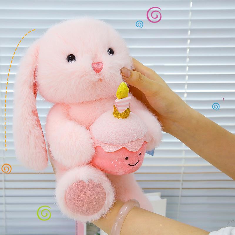Cute Rabbit Plush Toy Big-Eared Rabbit Doll Grab Machine Doll Throw Pillow Doll Birthday Gift