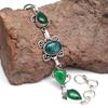 Green Onyx Gemstone Women's Gift For Her Silver Jewelry Bracelets 7-8 ''