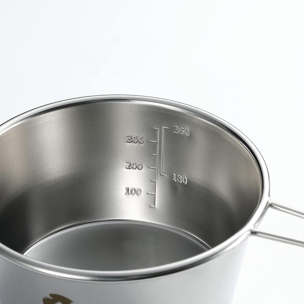 NANGOGEAR Camping Sierra Deep Stainless with Canvas Storage 21119 (Nanko Gear) Cup, Type, 18-8 Steel, #450, Case, (S-360-2P+B)