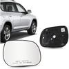 Right Passenger Side Mirror Glass for 2006 2007 2008 2009 2010 2011 2012 Toyota RAV4,Rearview Side Mirror Glass With Plastic Backing Plate, Heated,