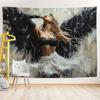 2D Modern Art Fallen Angel Tapestry Cloth Sexy Woman Decor