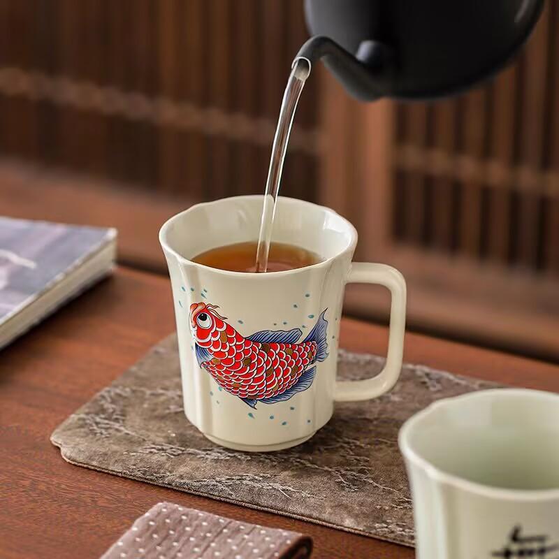 Plant Ash Ceramic Tea Cup Personal Special Water Cup Large Capacity High-End Office Tea Cup