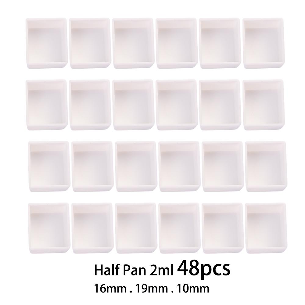 3.2ml 6/12/24/36/48pcs Artists Empty Full Pan Half Pans Paint Palette Art Supplies Watercolor Paint Grid Painting Supplies