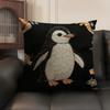 2D Scream Animals Retro Cushion Cover Natural Linen Organic Fabric Double-Sided Printing Sofa Home Decor Gift Pillow Case