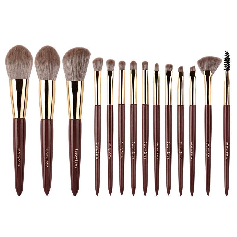 14pcs Makeup Brushes Set Professional Cosmetic Synthetic Bristles Long Handle Beauty Tools