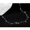 Collier pendentif rond esthétique style coréen: Design Simple à Tempérament avec Chaîne Clavicule à Perles Rondes pour Femmes
