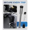 TOPICK 5/8" Trailer Hitch Lock with Extra Long 4-1/2" Span, Stainless Steel Hitch Lock Pin, 2" & 2.5" & 3" Receiver Lock, Truck Locking Hitch Pin,