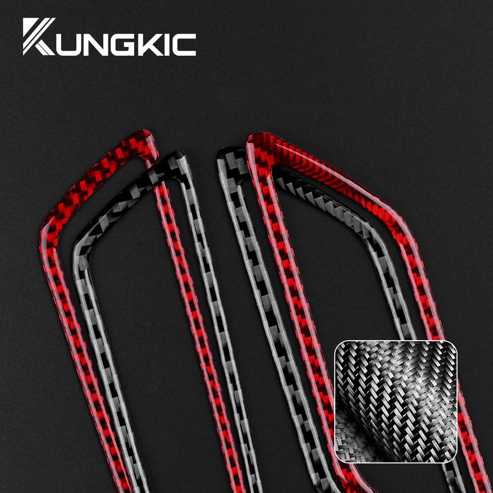 For Volkswagen VW Golf 8 MK8 2020 2025 2025 2025 Real Carbon Fiber Interior Trim Car Dashboard Air Outlet Vent Sticker