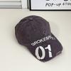 American retro letter ripped baseball cap for men and women, four seasons street tide with face small fashion couple cap