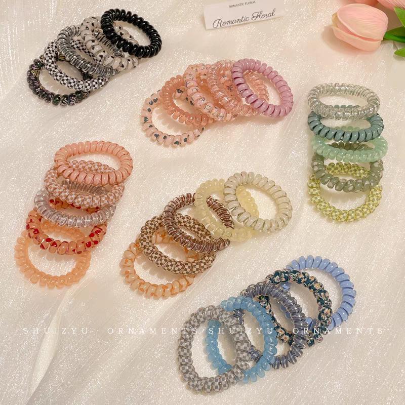 Gradient Elastic Hair Tie – High-Quality Telephone Cord Hair Accessory