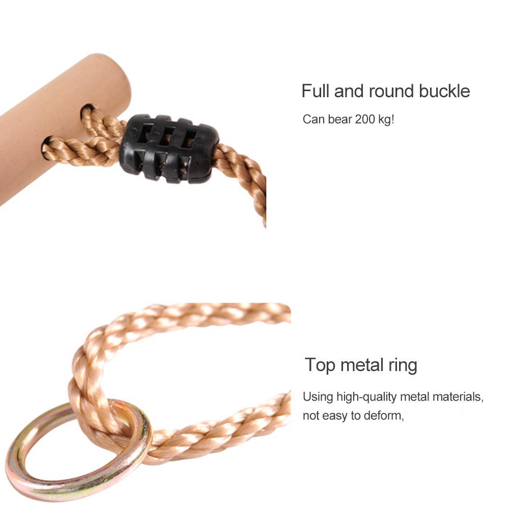 Trapezschaukel mit Ringen, Holzspielset mit Kunststoffringen, Turnringe für Kinder und Erwachsene