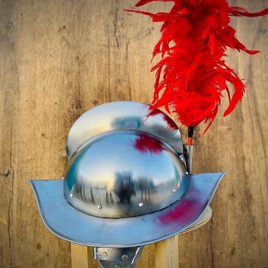 Morion Spanischer Helm, tragbarer Kostüm-Kesselhut-Helm, LARP-Kostüm-Kollektion, Halloween-Geschenk, Weihnachtsgeschenk, Geschenk für Ehemann