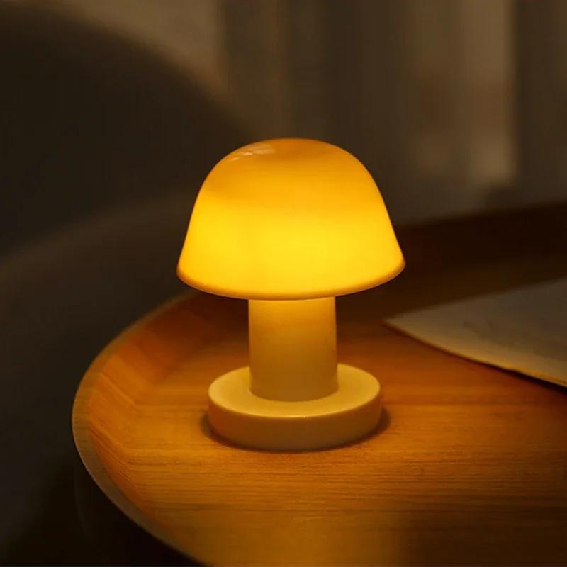 Pilzlampe LED Nachtlicht Sonnenuntergang Schreibtisch Kreativ Batteriebetrieben Tischlampen Zuhause Schlafzimmer Tischdekoration