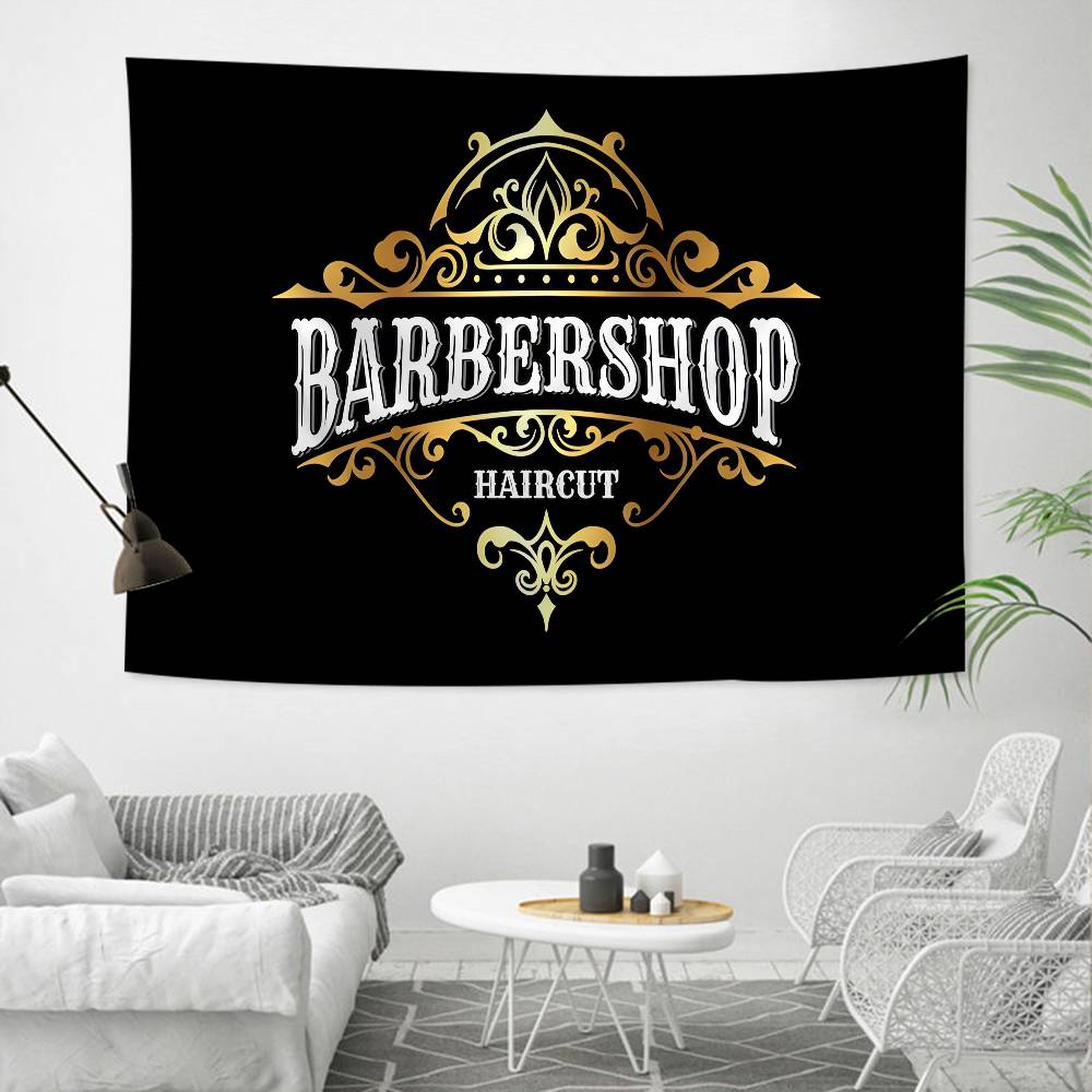Barber Shop Sign Colorful Tapestry Wall Hanging Bohemian Wall Tapestries Mandala Wall Hanging Sheets