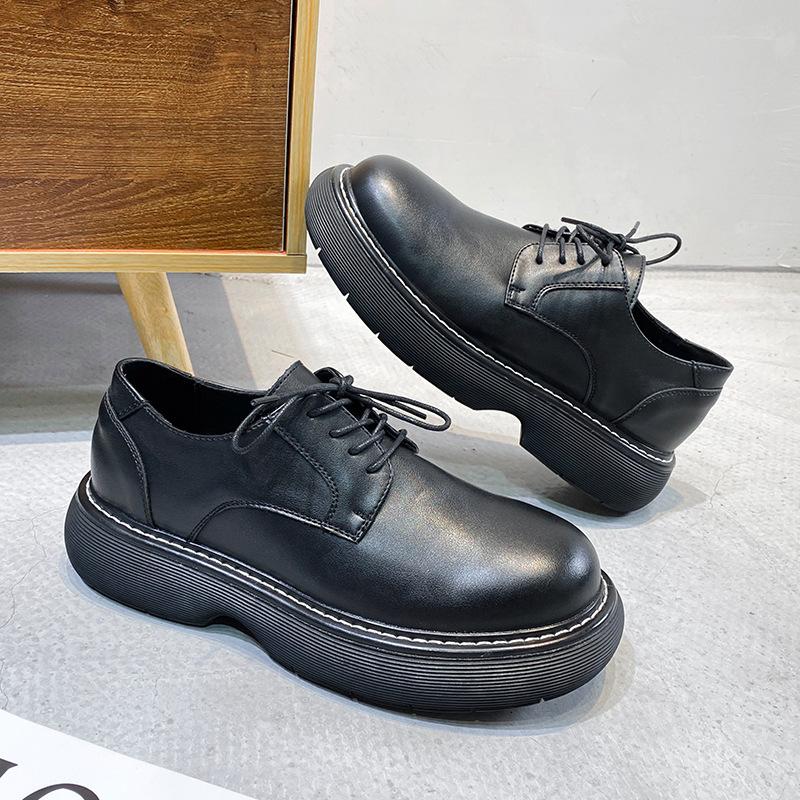 British Men'S Casual Business Dress Inner Height Increase Suit Young Groom Trend Big Head Leather Shoes 86267-R