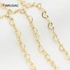 2 Sizes Heart Shape Chains For Jewelry Making,14K Gold Plated Brass Chain DIY Necklace Bracelet Earrings Making Accessories