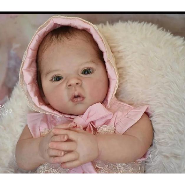 NPK 18inches reborn doll kit Santina popular prototypes lifelike real soft touch fresh color