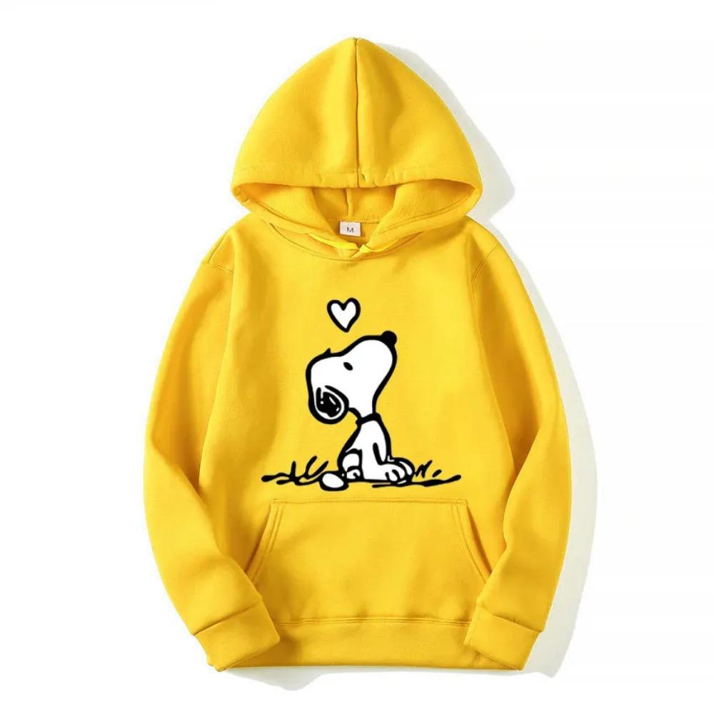 

American Cartoon Comics Snoopy Hoodie Women Pullover Tops Spring Autumn 2025 New Casual Couple Sweatshirt Clothing S