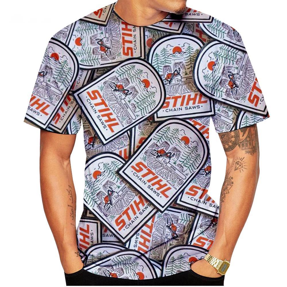 Letní módní trend Nový 3D potisk Vzor trička Ležérní a pohodlný Top s kulatým výstřihem Personalizované Harajuku Oblečení s krátkým rukávem