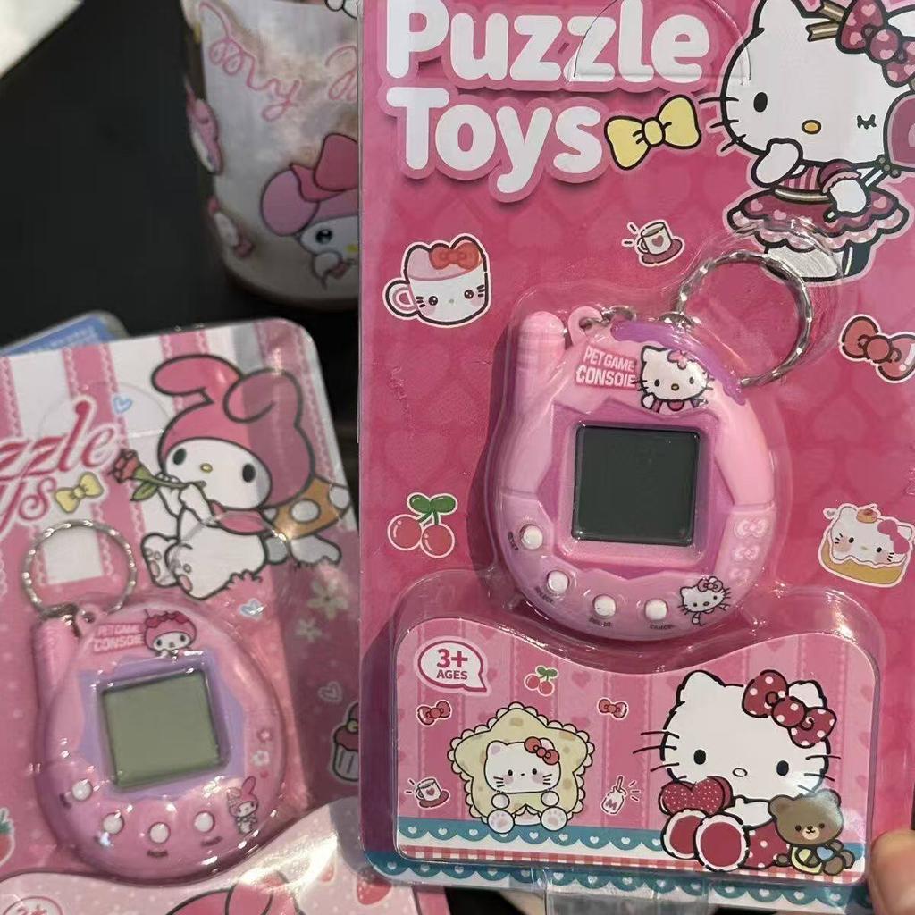 Hello Kitty Pet Game Console Keychain Pendant Backpack Charms Pendant Keychain Accessories Party Gift Multi Functional Keychain