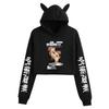 Women's Jujutsu Kaisen Anime Cropped Hoodie - Trendy, Casual, Loose Fit for Spring & Autumn