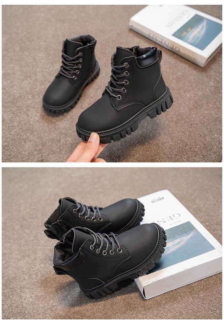 Girls' & Boys' Dr. Martens 2025 Autumn/Winter British Style Leather Ankle Boots - Trendy Children's Fashion Boots.