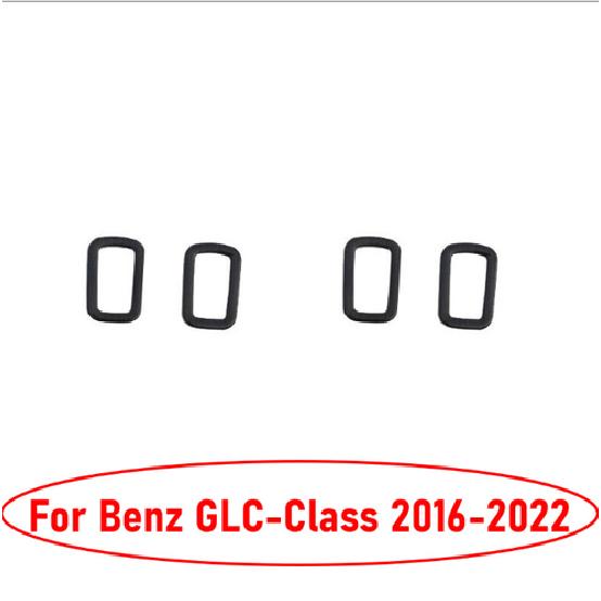 For Benz GLC X253 2016-2022 Black Titanium Rear Seat Button Frame Cover Trim 4pc