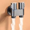 Brass 3-way Filling Angle Valve Wall Mount One Into Two Out Water Toilet Faucet Bidet Sprayer for Bathroom Accessories