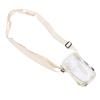 Portable Small Shoulder Pouch Bag Transparent Soft Shell Hanging Pouch with Adjustable Shoulder Stra