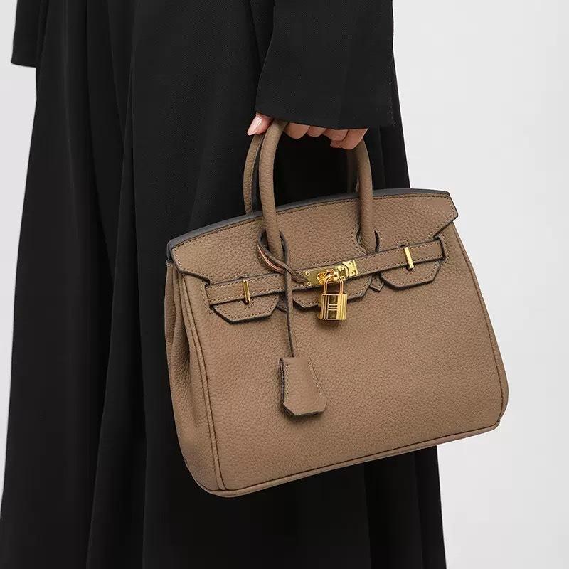 Klasyczna platynowa torba z wzorem liczi, duża pojemność, na ramię, crossbody, materiał PU, torba do dojazdów do pracy, podróżna