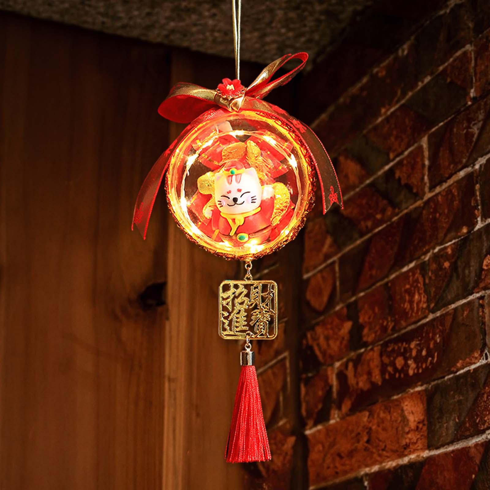 

Chinese Year LED Pendant, Hanging Decoration, Fu Characters, for Home, Tassel