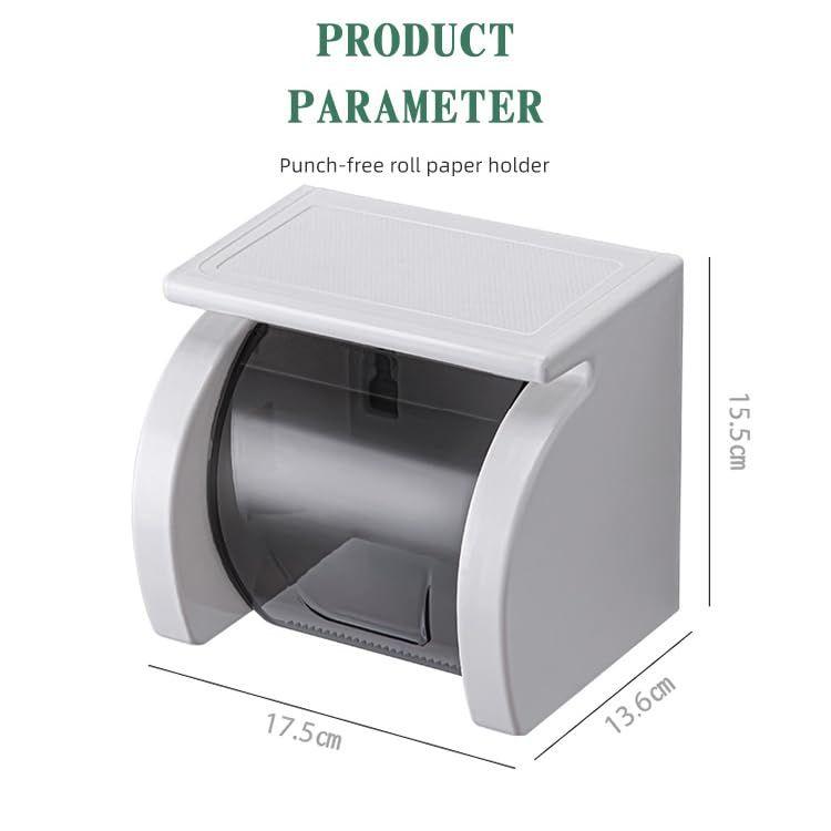 Planes Tissue Holder Type of Wall Mounting Support,Telephone Holder Plastic Bathroom Dispenser,Toilet Tray Transparent/Black.(Pack of 1)