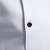 Heren Restaurant Chef Uniform Kleding Opstaande Kraag Lange Mouw Shirt Werkkleding Teckwear Witte Shirts voor Heren