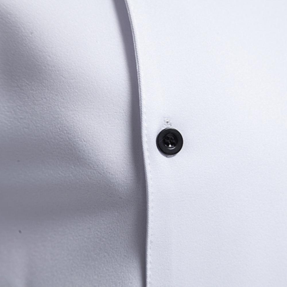 Heren Restaurant Chef Uniform Kleding Opstaande Kraag Lange Mouw Shirt Werkkleding Teckwear Witte Shirts voor Heren