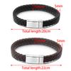 Braided Leather Alloy Magnetic Buckle Bracelet Men Jewelry Charms Design Simple Leather Bracelet For Women Men Jewelry Gift