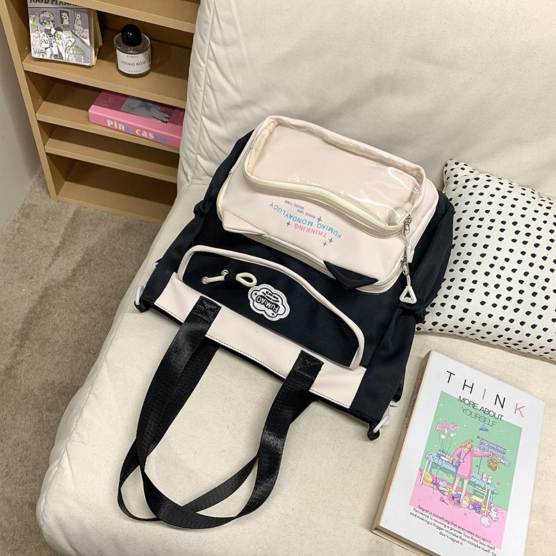 Schoolbag wholesale niche junior high school student schoolbag high value college style girl backpack Oxford cloth cute cartoon baby bag girl