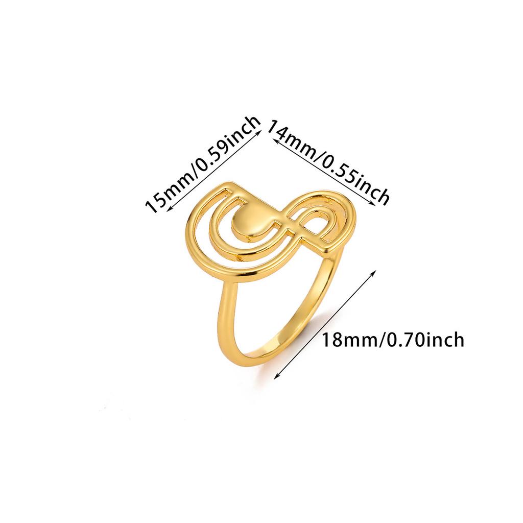 Minimalist Gold Color Rings For Women Heart Romantic Anillos Stainless Steel Corss Hollow Ring Lucky Jewelry 2026 New Gift