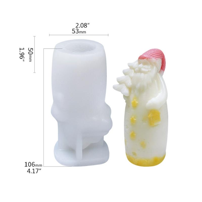 Luoye Christmas Tree 3D Candle Soap Mould DIY Candle Epoxy Mold Handmade Candles Aroma Wax Soap Molds for Decoration