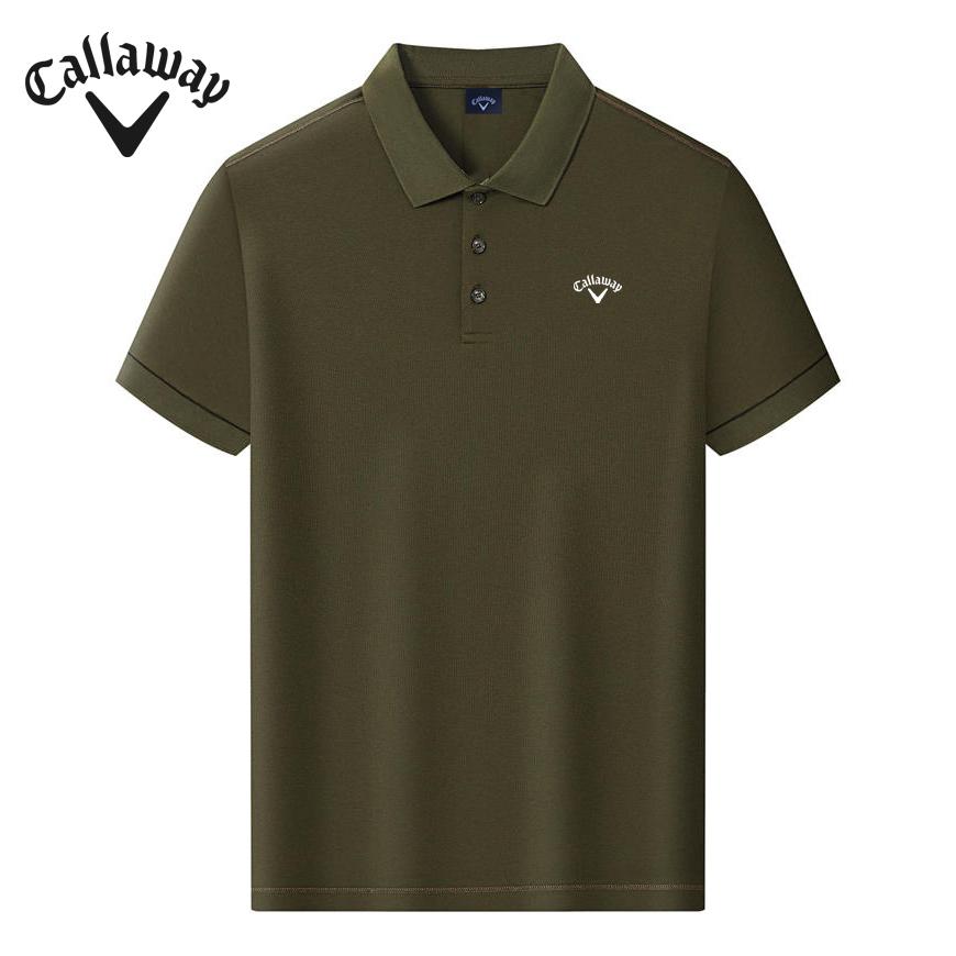 

Callaway 2025 Summer Embroidered Golf Business Leisure Sports Style Liquid Ammonia Bead Cotton Polo Shirt XXL