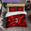 Set Lenzuola AC Milan Modello 3 Pezzi Morbida Copripiumino in Microfibra con Federe per Camera da Letto