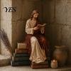 Reading Virgin Mary Figurine for Bookshelf, Resin Jesus Statue Shelf Faith-Based Home Decor Sitter, Decorative Sculpture Office, Gift Book Lovers