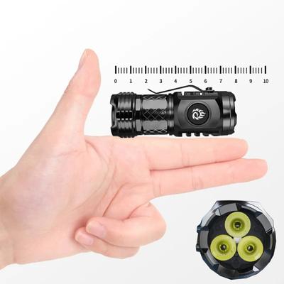 Mini LED Flashlight Built-in Battery Torch TYPE-C Rechargeable IP68 Waterproof for Camping with 18350 2000LM ATR Luminus Torch