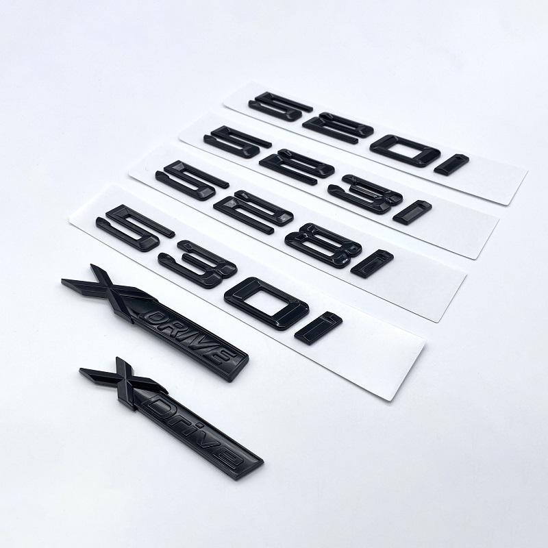 Alter glänzender schwarzer Buchstabe 520i 523i 525i 528i 530i 535i 540i Emblem für BMW 5er E60 E61 F10 F11 G30 Kofferraum-Logo-Aufkleber