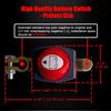 2 Position Ein/Aus Batterie Trennschalter Stromunterbrechung Hauptisolator Für Autos/Reisemobile/Boote