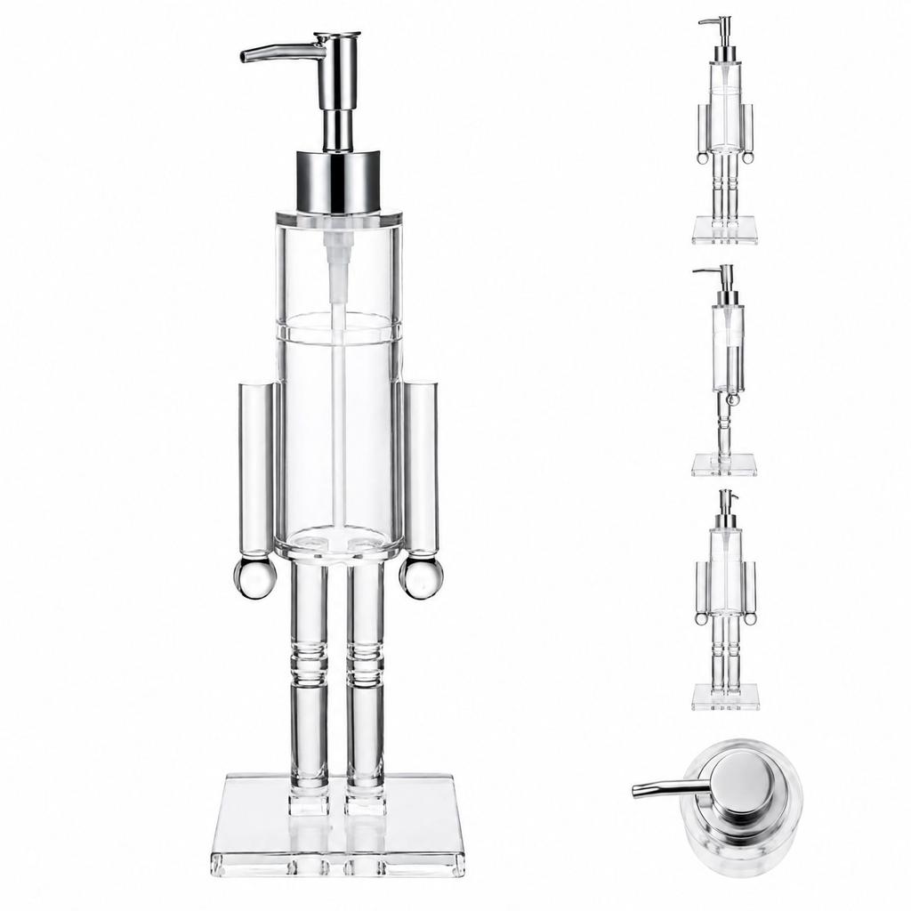 Shaped Soap Dispenser Bottle, Decorative Bottle for Bathroom and Kitchen